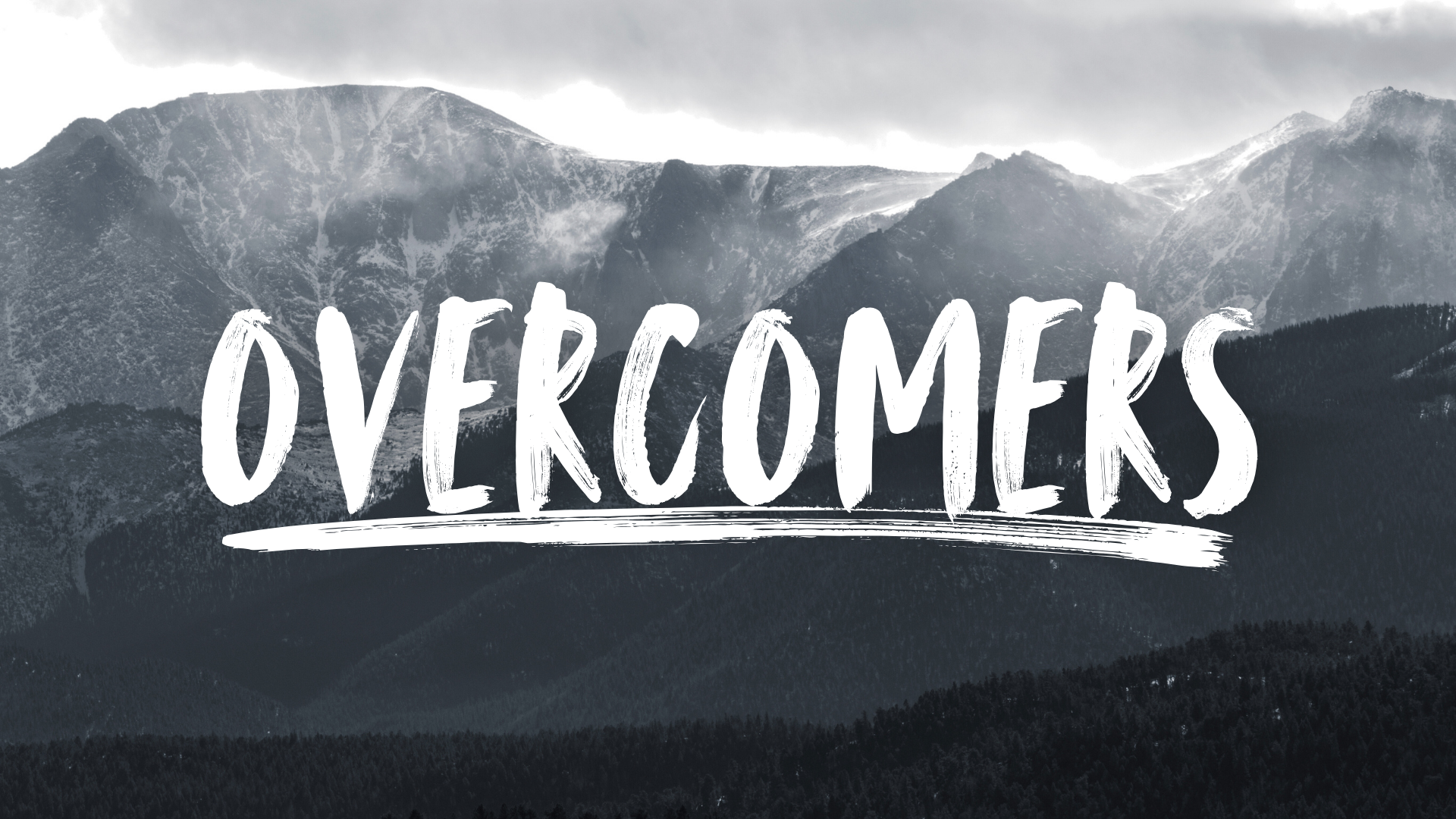 Overcomers Sermon Series a plate of food with text